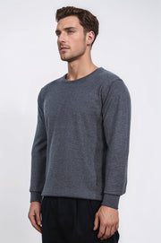 bisiklet yaka petek örgü antrasit triko kazak